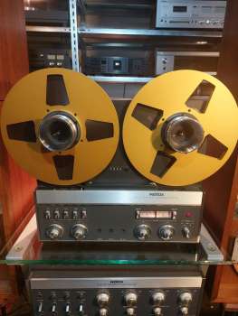 Preview: REVOX A 77 4-Spur mit NAB Alu Spulen Holz Endstufen Haube und Service !